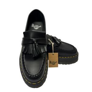 Dr. Martens Adrian Quad Black Leather Platform Tassel Loafer Size 9 Womens NEW